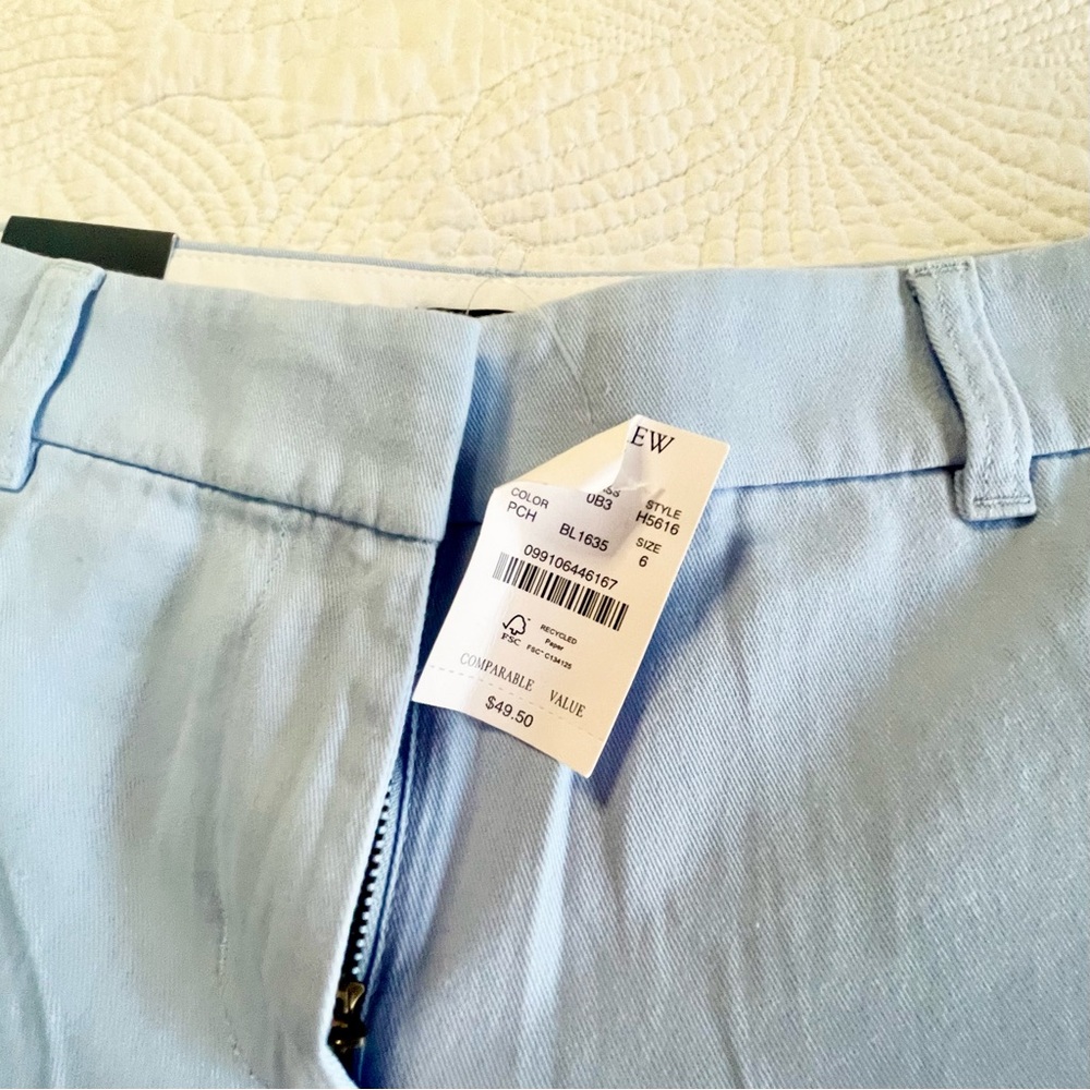 J. Crew Baby Blue Women's Classic Chini Shorts - Picture 5 of 5